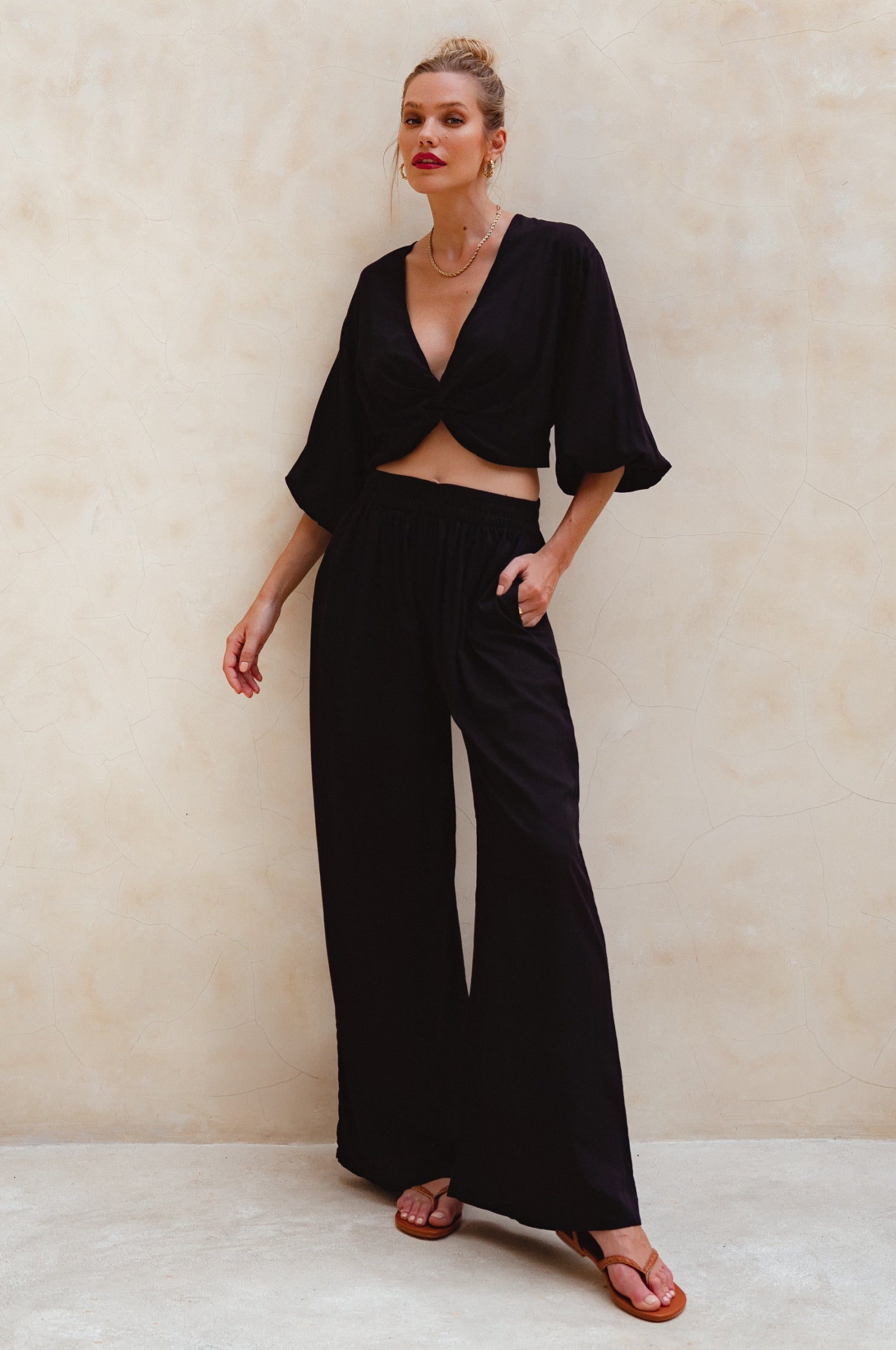 Fatima Wide Leg Pants (Sale)-2