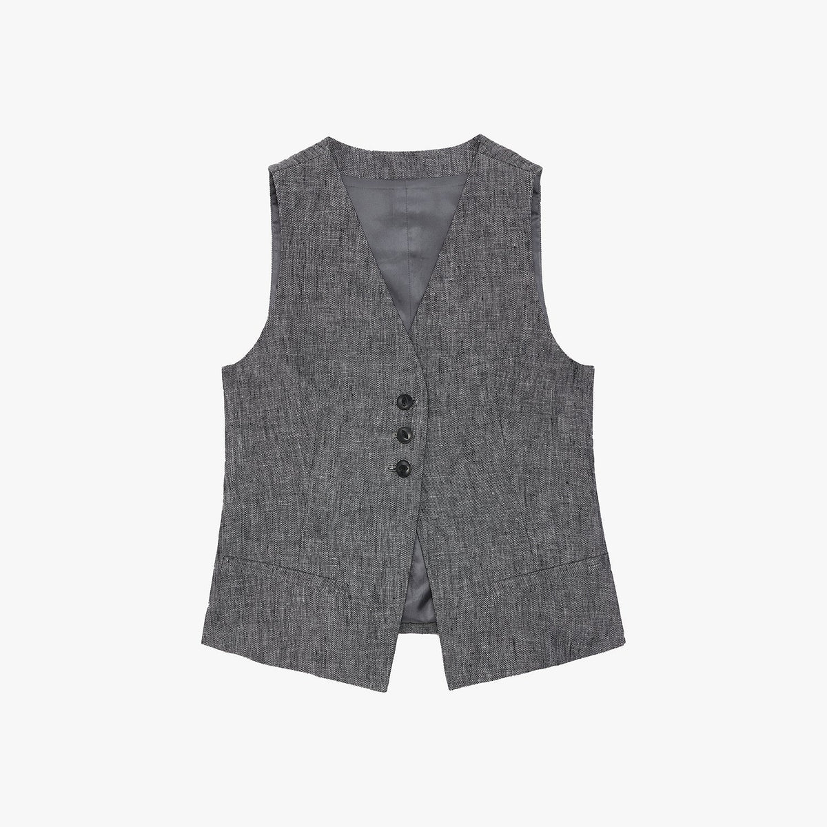 Linen Vest & Pleated Trouser Set – view 10 | Salize
