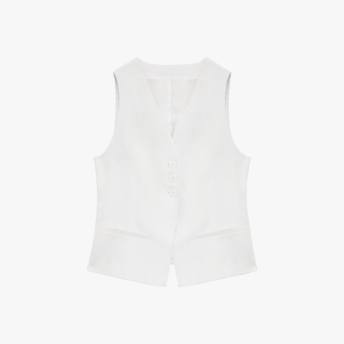 Linen Vest & Pleated Trouser Set – view 8 | Salize