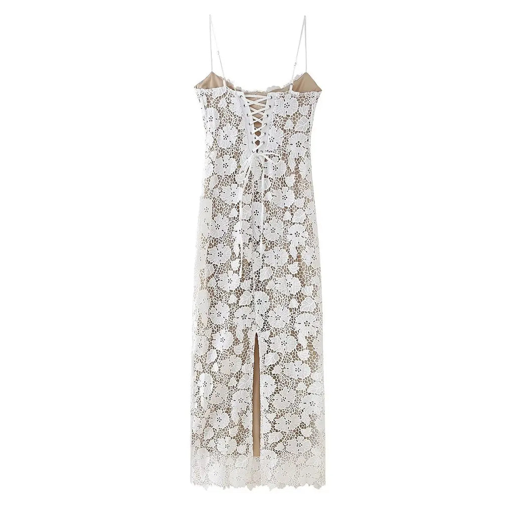 Summer Floral Lace Slim Elegant Dress