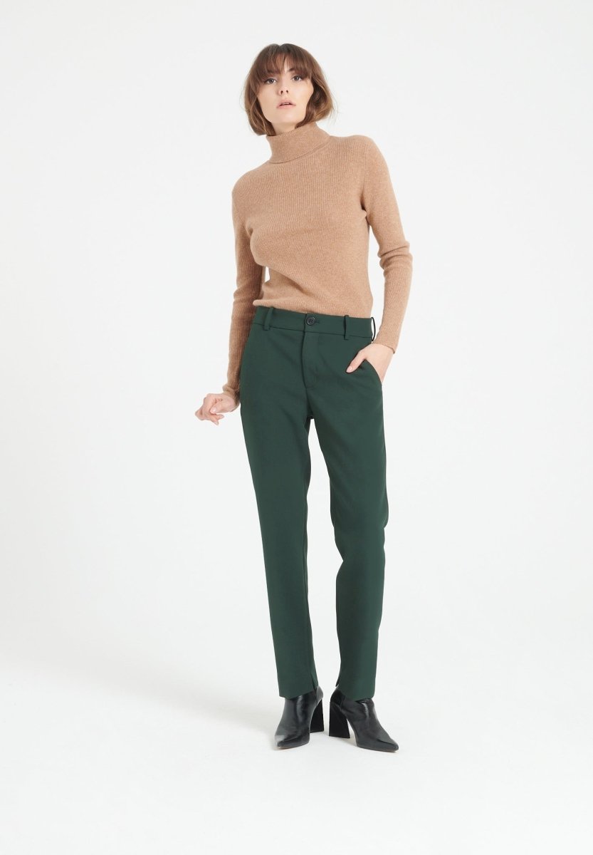 Pull col roulé femme en cachemire camel - LILLY 17-2