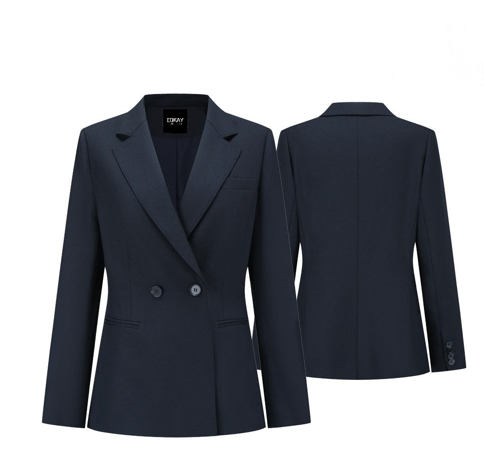 The double breasted navy pantsuit-4