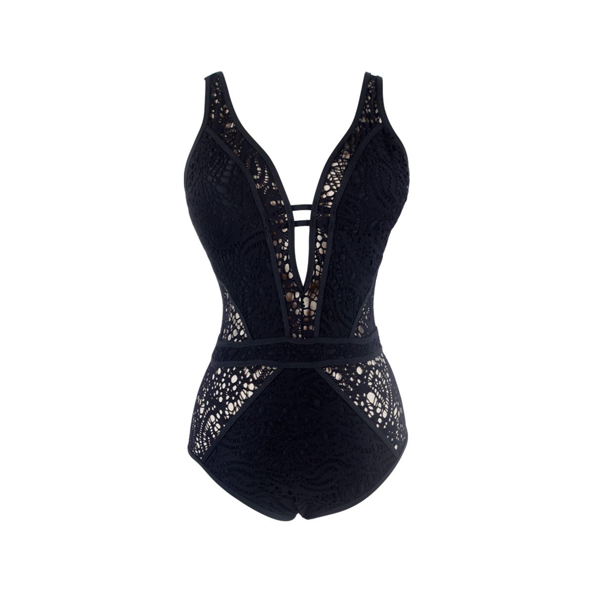 Sexy Lace Up One Piece Swimsuit-4