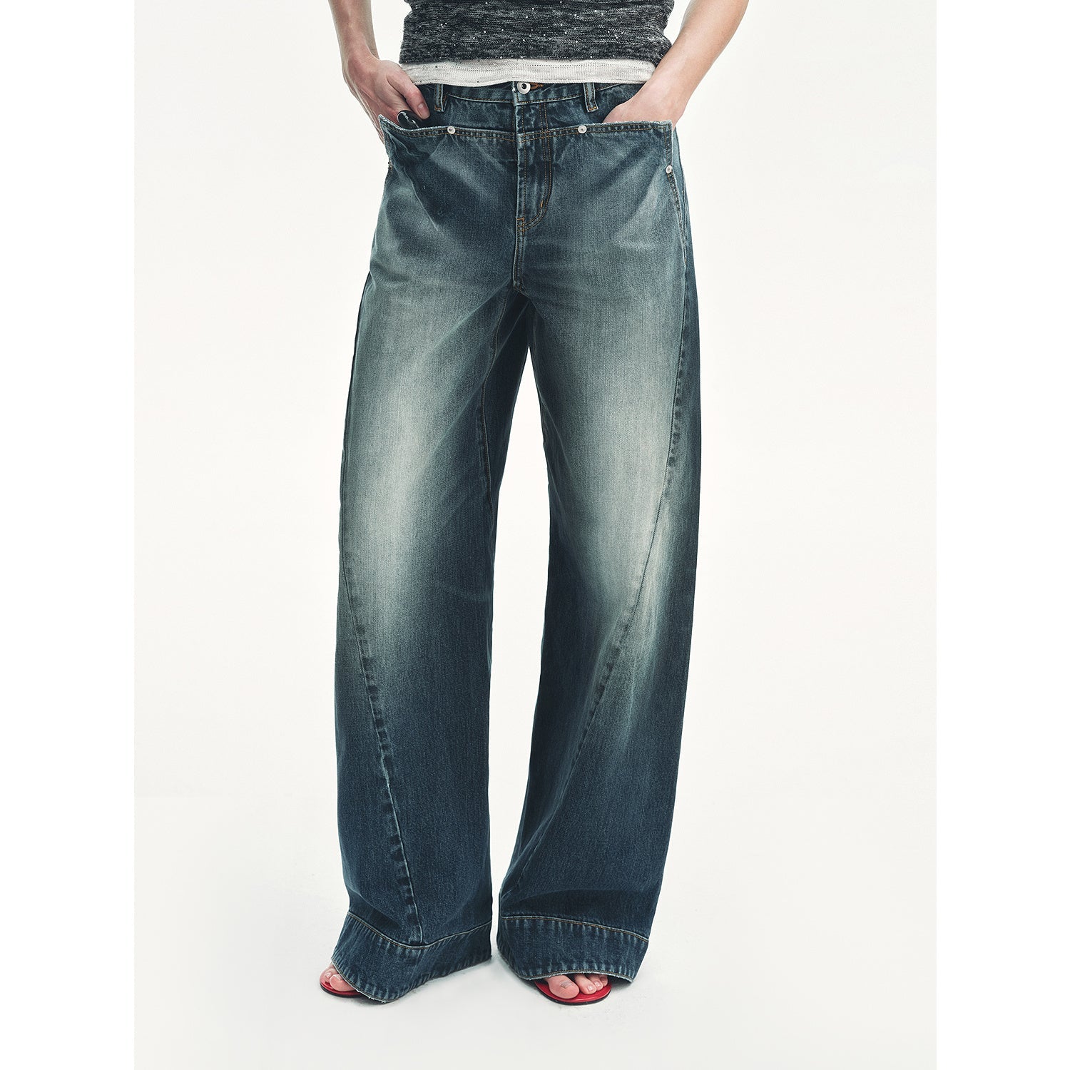 "Street Moments" Deconstructed Scimitar Straight Jeans Summer